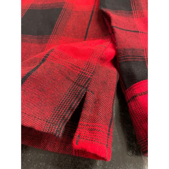 OLD NAVY Red Plaid Boyfriend Shirt / Shacket L - Picture 6 of 8